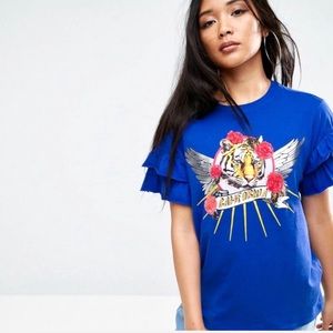 ASOS | California Tiger Ruffle Sleeve Tee